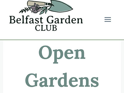 Belfast Garden Club Open Gardens sign