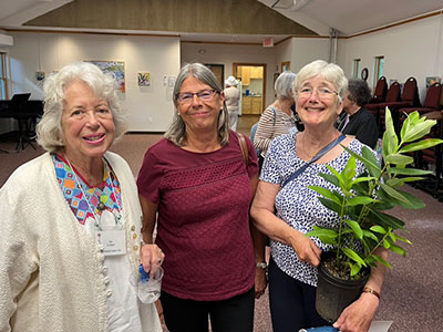 Three women looking at the camera